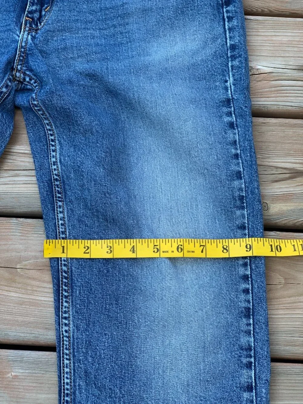 Levi's 514 Jeans Men 36x32 Blue Faded Distressed Denim Straight Leg Casual Pants